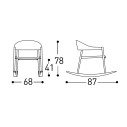 Dondolo Poltrona Lounge 229D3 Varaschin dimensioni