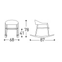 Clever Dondolo Poltrona Lounge 229D5 Varaschin dimensioni