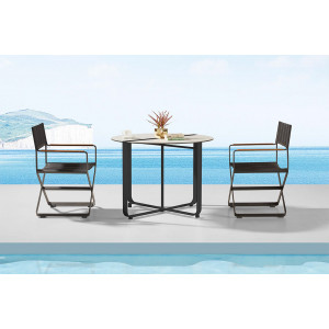 Clint Set tavolo reclinabile con 4 poltrone