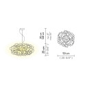 Clizia Suspension lampada a sospensione Fumè Slamp dimensioni