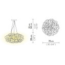 Clizia Suspension Large Mama Non Mama Gold Slamp dimensioni