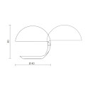 Lampada Cobra 629 bianco Martinelli Luce dimensioni