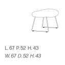 Driade Cocky Pouf dimensioni