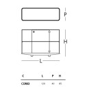 Collector Espositore 120x40x85 Glas dimensioni