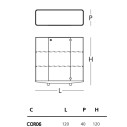 Collector Espositore 120x40x120 Glas dimensioni