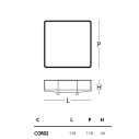 Collector Tavolino-Espositore 110x110x34 Glas dimensioni