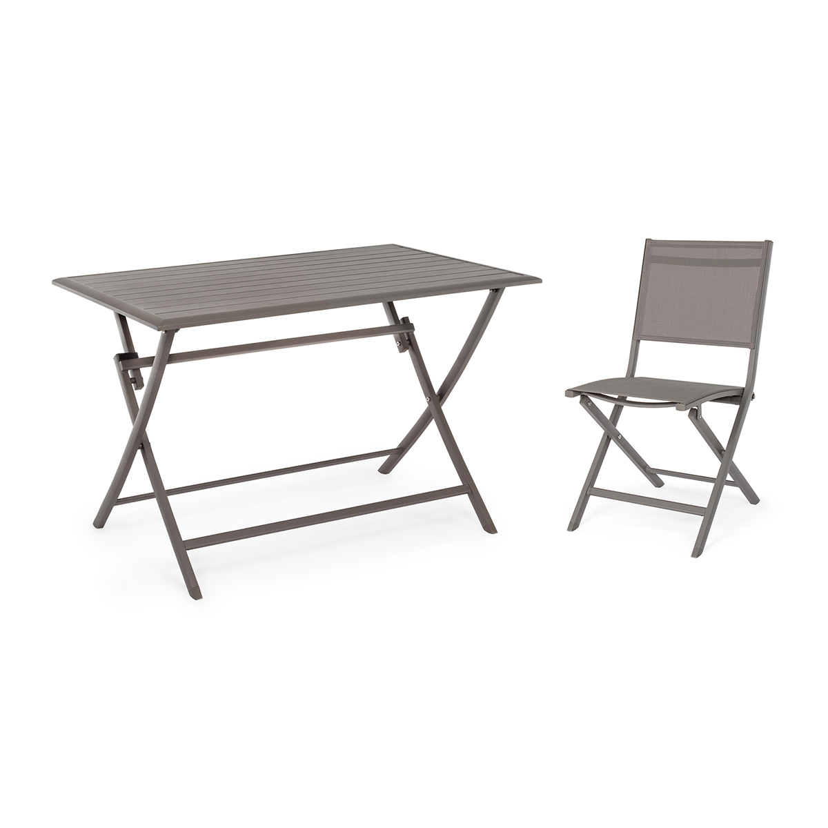 THINIA HOME Set 4 Sedie Pieghevoli Con Manico | Resina E Acciaio, Per Interni/Esterni, 47x58x87 Cm, Fino A 150 Kg
