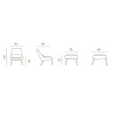 Como Lounge Chair Grattoni dimensioni