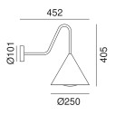 Cone 286.17.OOB lampada da esterno Il Fanale dimensioni