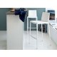 Connubia  Calligaris Sgabello Boheme CB/1393 Cuoio bianco ottico