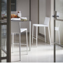 Connubia  Calligaris Sgabello Boheme CB/1393 Cuoio bianco ottico