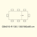 Connubia Tavolo Baron CB/4010-R 130 Scheda tecnica