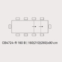 Connubia Tavolo Eminence CB/4724-R 160 B Scheda tecnica