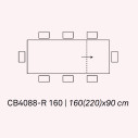 Connubia Tavolo Gate CB/4088-R 160 Dimensioni