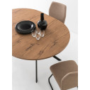 Connubia Tavolo Giove CB/4739-E 140 Nobilitato Rovere tabacco Sedia Hexa dettaglio