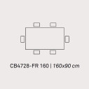 Connubia Tavolo Mikado CB/4728-FR 160 Scheda tecnica