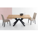 Connubia Tavolo Mikado CB/4789-R 160 Piano Nobilitato Rovere Tabacco Sedia Copenhagen