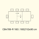 Connubia Tavolo Mikado CB/4789-R 160 Dimensioni
