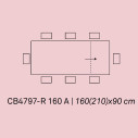 Connubia Tavolo Pentagon CB/4797-R 160 A Dimensioni