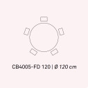 Connubia Tavolo Planet CB/4005-FD 120 Dimensioni