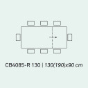 Connubia Tavolo Snap CB/4085-R 130 Dimensioni