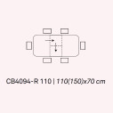 Connubia Tavolo Dine CB/4094-R 110 Dimensioni