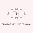 Connubia Tavolo Dine CB/4094-R 120 Dimensioni