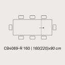 Connubia Tavolo Sigma CB/4069-R 160 Dimensioni