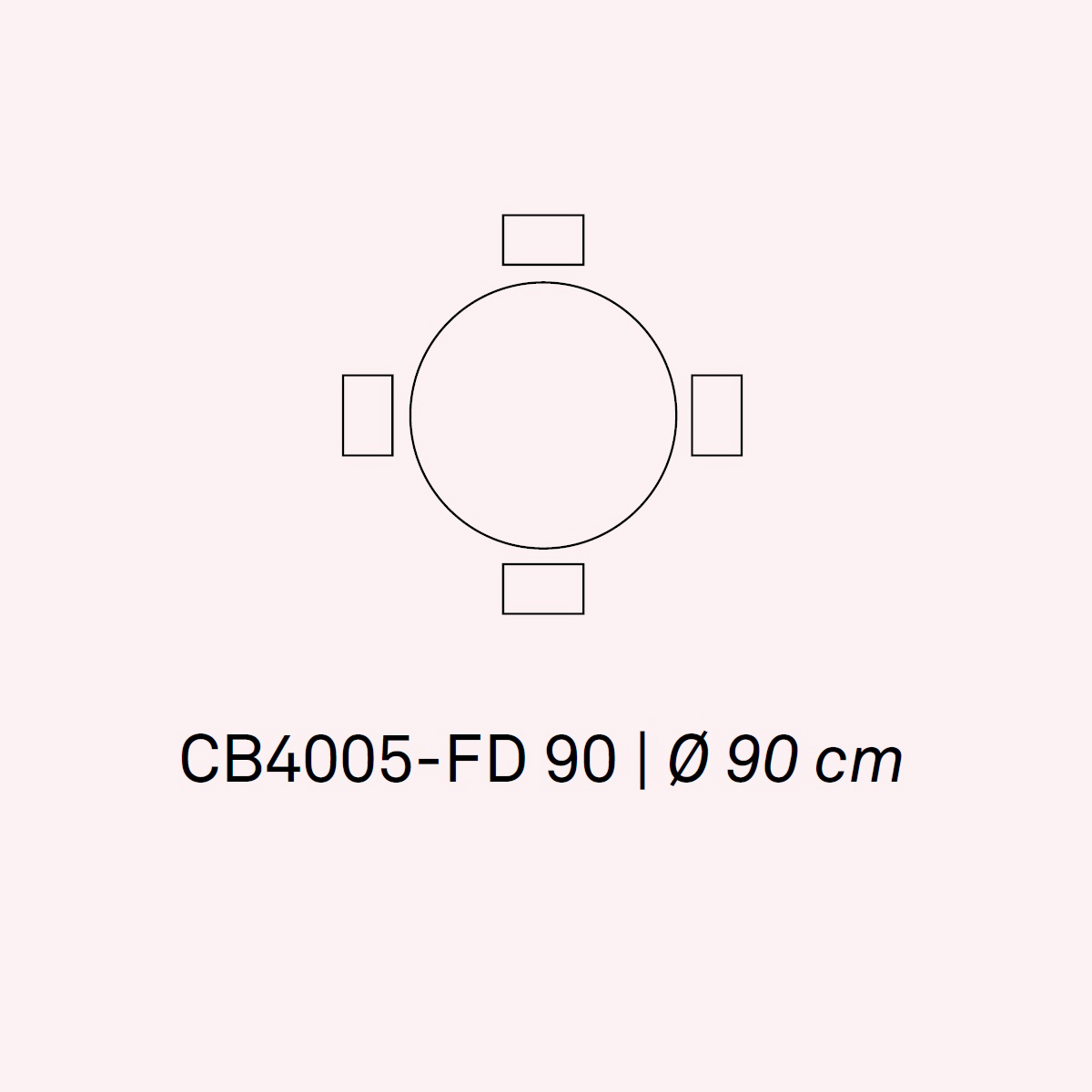 CB4005-FD CONNUBIA Planet Tavolo 90