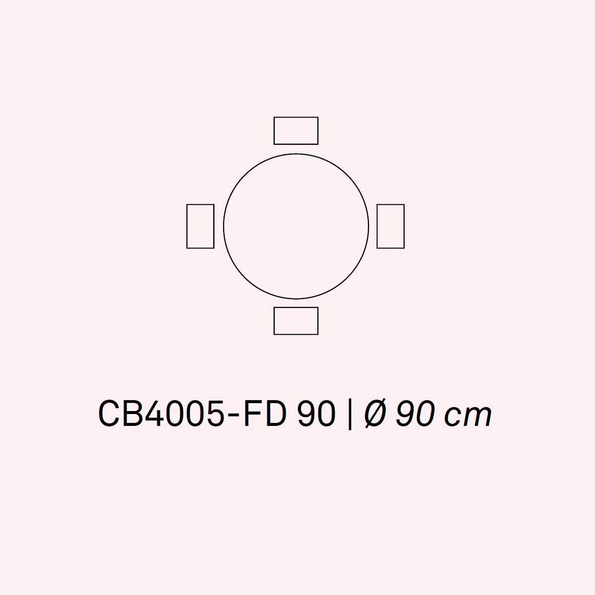 Tavolo Planet CB4005-FD 90 CONNUBIA