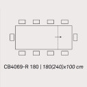 Connubia Tavolo Sigma CB/4069-R 180 Dimensioni