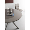 Connubia Tavolo Giove CB/4739 D 120 Vetro serigrafato tortora