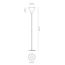 Cono Ø 30 Lampada da terra Firmamento Milano dimensioni