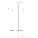 Cono Lampada da lettura Firmamento Milano dimensioni
