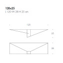 Consolle Albatros T6440 Tonin Casa dimensioni