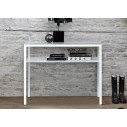 Consolle Hip Hop 06.86 Bontempi Casa Struttura Acciaio Laccato Bianco Piano Cristallo Laccato Extrawhite Lucido