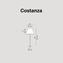 Luceplan Costanza D13if Lampada da tavolo dimensioni