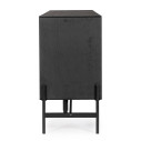 Credenza 2A-3C Allycia nero-naturale Bizzotto vista