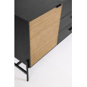 Credenza 2A-3C Allycia nero-naturale Bizzotto dettaglio