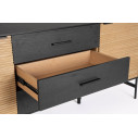 Credenza 2A-3C Allycia nero-naturale Bizzotto dettaglio