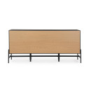 Credenza 2A-3C Allycia nero-naturale Bizzotto vista