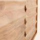 Creenza Delsie 3 ante in legno massello di acacia e acciaio verniciato nero 147 x 81 cm  dettaglio