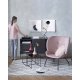 Credenza Milian 3 ante impiallacciata frassino e acciaio finitura nera e oro 159 x 85 cm ambientazione