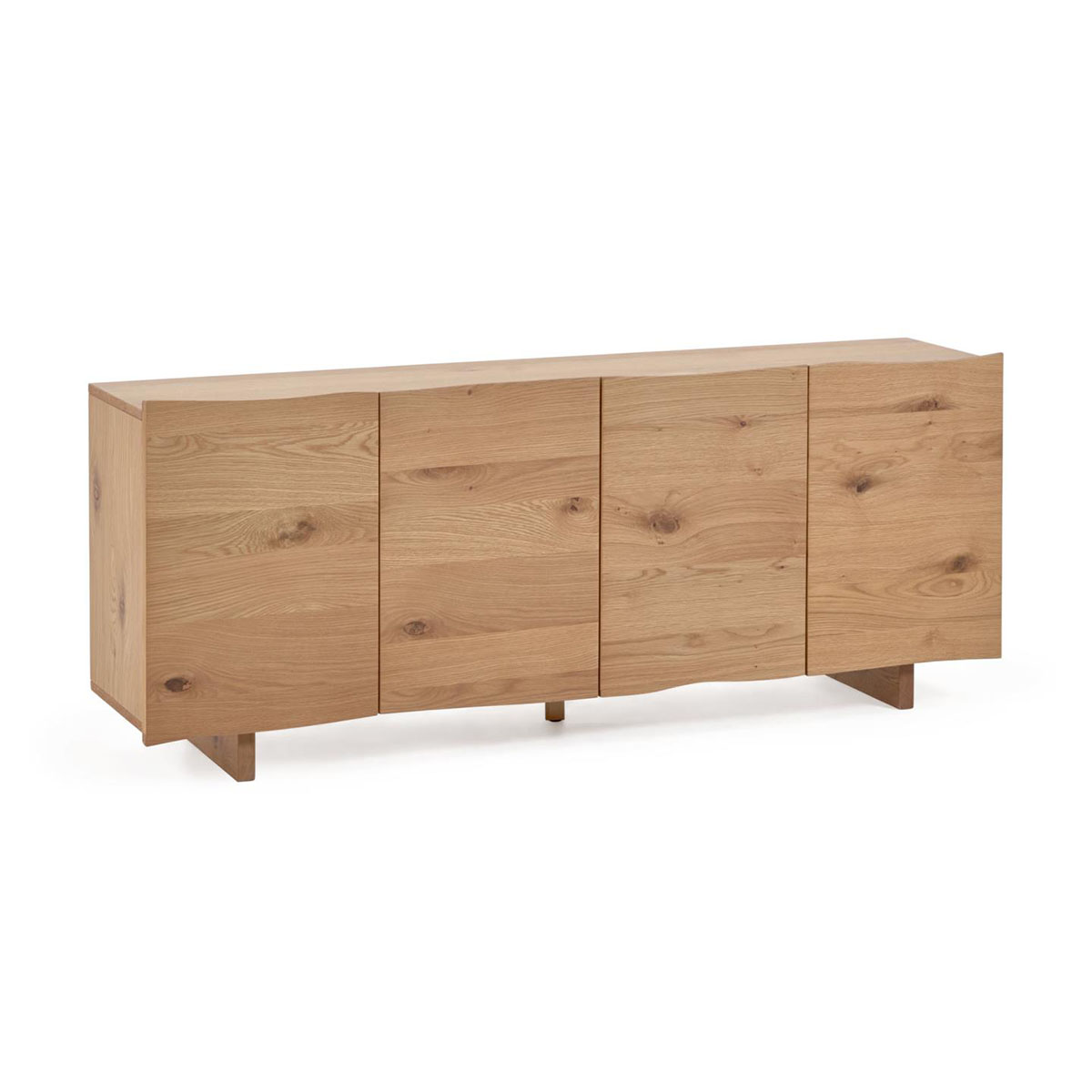 Credenza Rasha 4 ante impiallacciata rovere finitura naturale 180 x 71
