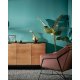 Credenza Savoi 4 ante MDF laccato nero e acciaio verniciato nero 165 x 80 cm ambientazione