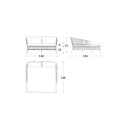 Cricket Daybed compact base 14830 Varaschin dimensioni