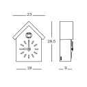 Cu-Clock Orologio a cucù Bianco Magis dimensioni