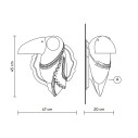 Cubano lampada da parete Karman dimensioni