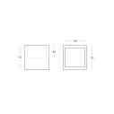 Open Cube 75 espositore modulare Slide Design dimensioni
