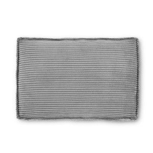 Cuscino Blok in velluto a coste spesso grigio 40 x 60 cm